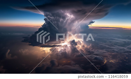 Epic Thunderstorm Cloudscape 116418059