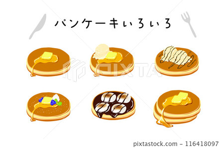 各種煎餅插畫 116418097