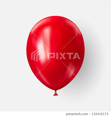 3d realistic red balloon. USA Independence Day patriotic design 116418173