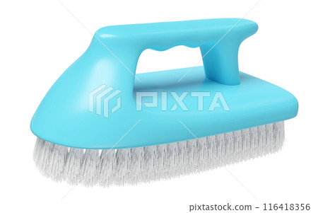 3d cleaning brush with handle for clean floor isolated. cleaning tool equipment, 3d illustration render 3d cleaning brush with handle for clean floor isolated. cleaning tool equipment, 3d illustration render 116418356