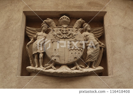 Coat of arms of the old town of Alghero, Sardinia 116418408
