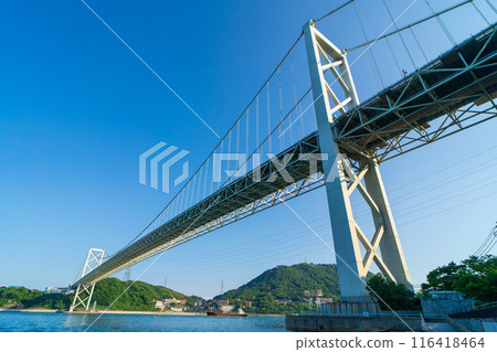 Kanmon Bridge seen from below Kanmon Bridge seen from below 116418464