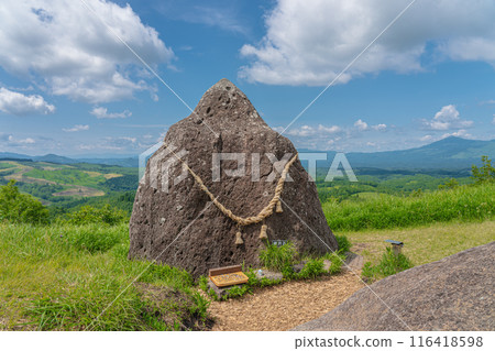 Kumamoto Prefecture, Aso, Minamioguni Town, Oshidoishi Hill Kumamoto Prefecture, Aso, Minamioguni Town, Oshidoishi Hill 116418598
