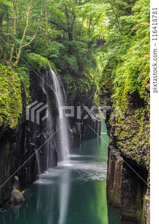 高千穂峽真井瀑布著名瀑布 116418781