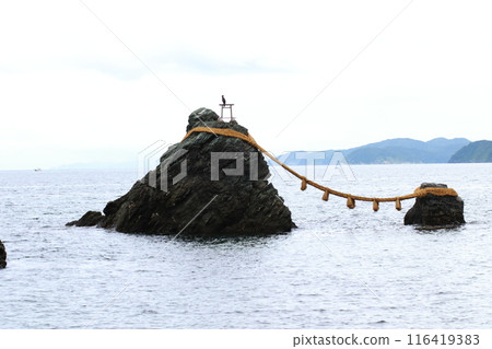 Meoto Iwa and a small torii gate Meoto Iwa and a small torii gate 116419383