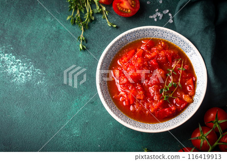 Homemade tomato sauce with spice Homemade tomato sauce with spice 116419913