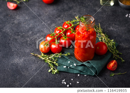 Homemade tomato sauce with spice 116419935