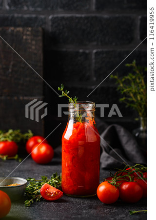 Homemade tomato sauce with spice Homemade tomato sauce with spice 116419956