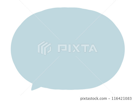 A simple speech bubble in a dull color 116421083