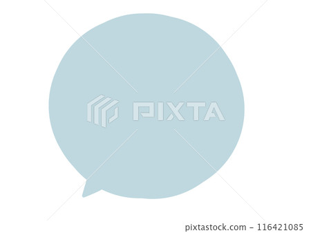 A simple speech bubble in a dull color 116421085