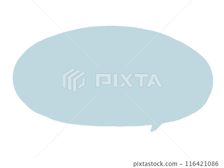 A simple speech bubble in a dull color 116421086