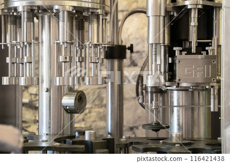 Industrial machinery for beverage bottling for production in factories 116421438