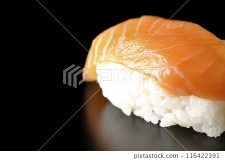 黑色背景下拍攝的一把鮭魚 黑色背景下拍攝的一把鮭魚 116422391