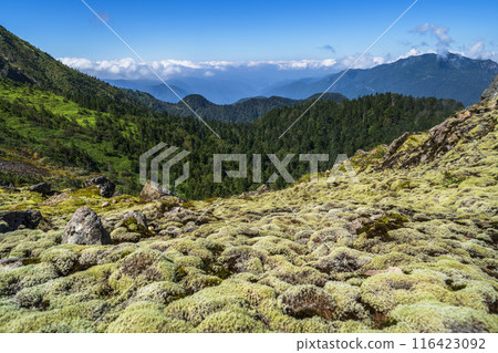 從燒岳中尾嶺看到的山脈【長野縣上高地路線】 從燒岳中尾嶺看到的山脈【長野縣上高地路線】 116423092