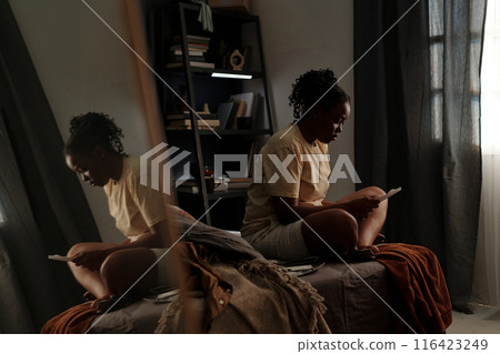 Woman with picture of ex husband 116423249