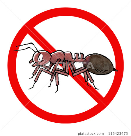 Fire ant prohibition mark Fire ant prohibition mark 116423473