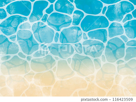 Watercolor of the ocean's surface with a rippling pattern 116423509