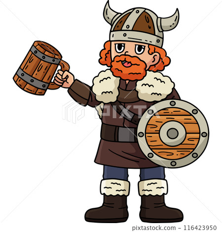 Viking Drinking Mead Cartoon Colored Clipart Viking Drinking Mead Cartoon Colored Clipart 116423950