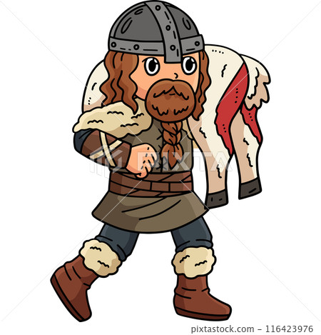 Viking with a Hunt Cartoon Colored Clipart Viking with a Hunt Cartoon Colored Clipart 116423976