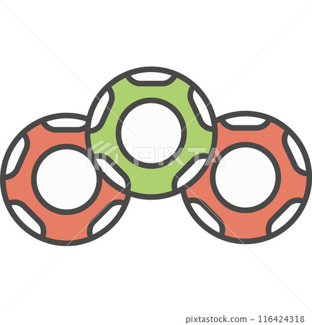 Casino gambling chips vector icon 116424318