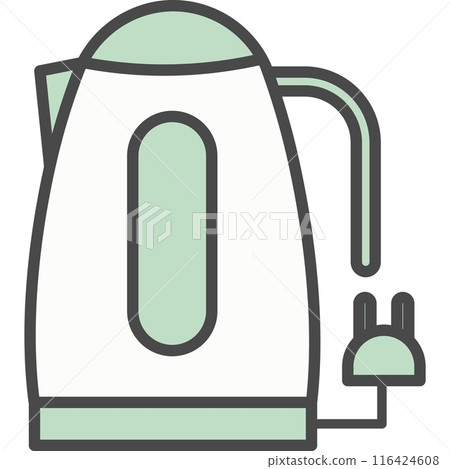 Electric kettle kitchen appliance vector icon Electric kettle kitchen appliance vector icon 116424608