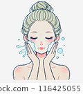 Women with facial cleansing 116425055