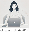 woman working on a computer 116425056
