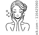 Illustration of a skin care woman 116425060