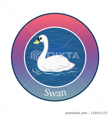 Swan emblem illustration 116425125