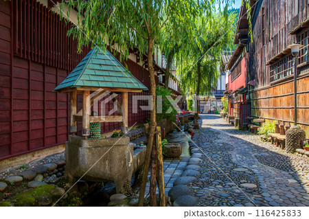 Gifu Prefecture Gujo Hachiman Townscape Yanaka Water Alley Gifu Prefecture Gujo Hachiman Townscape Yanaka Water Alley 116425833