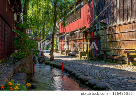 Gifu Prefecture Gujo Hachiman Townscape Yanaka Water Alley Gifu Prefecture Gujo Hachiman Townscape Yanaka Water Alley 116425835