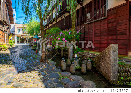 Gifu Prefecture Gujo Hachiman Townscape Yanaka Water Alley Gifu Prefecture Gujo Hachiman Townscape Yanaka Water Alley 116425897