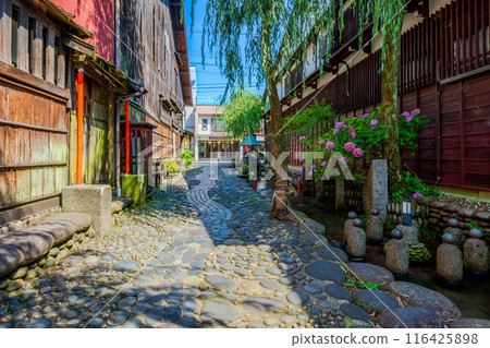 Gifu Prefecture Gujo Hachiman Townscape Yanaka Water Alley Gifu Prefecture Gujo Hachiman Townscape Yanaka Water Alley 116425898