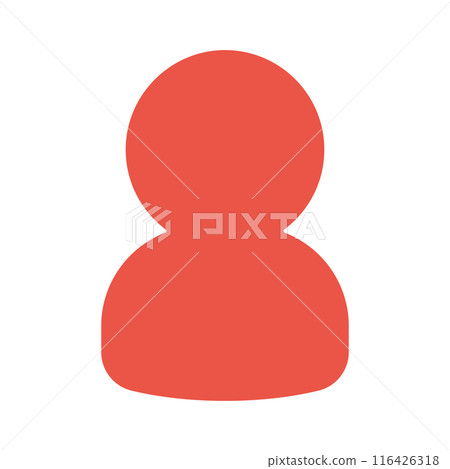 一人半身剪影圖示/象形圖-一人/一人的圖像素材 116426318