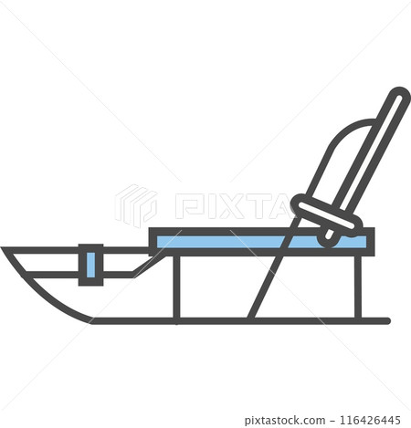Sledge vector winter icon isolated 116426445