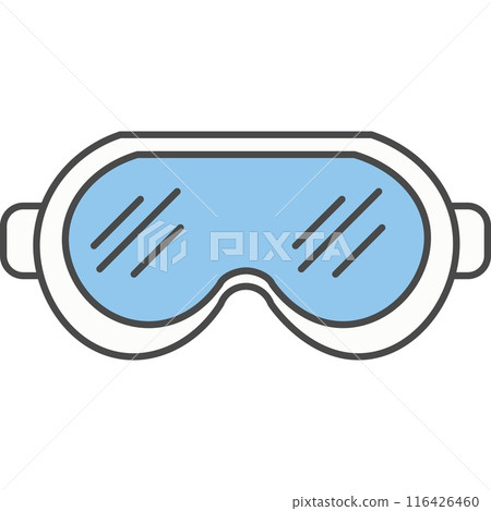 Goggles winter sport gear vector icon 116426460