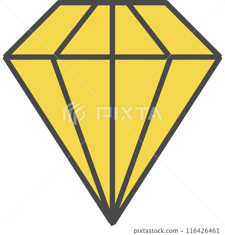 Gemstone vector icon isolated on white 116426461