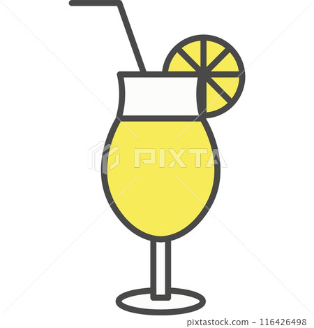 Summer cocktail vector icon isolated Summer cocktail vector icon isolated 116426498