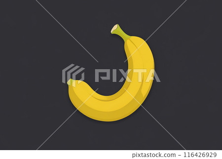 Banana illustration black background 116426929