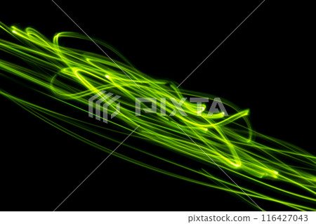 綠色光跡（背景材料） 116427043