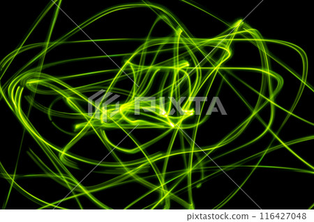 Green color light trail (background material) 116427048