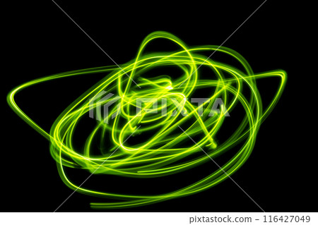 綠色光跡（背景材料） 116427049