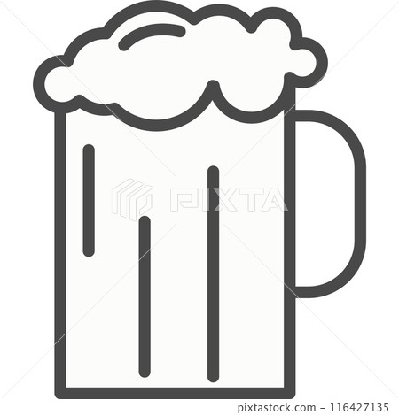 Pint of beer vector icon 116427135