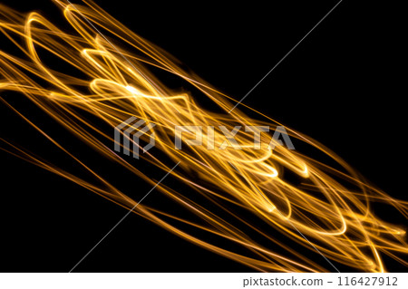 橙色光跡（背景材料） 116427912