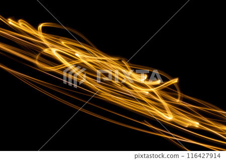 橙色光跡（背景材料） 116427914
