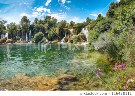 Kravice waterfalls in the National Park of Bosnia and Herzegovina. 116428111