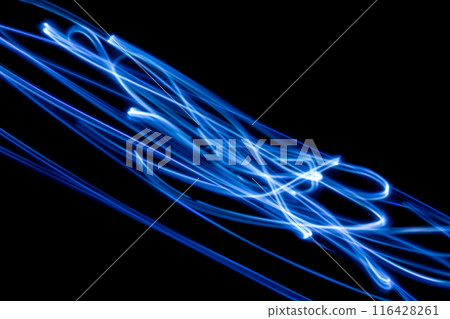 Blue color light trail image (background material) Blue color light trail image (background material) 116428261