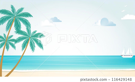 熱帶圖像棕櫚樹 116429148