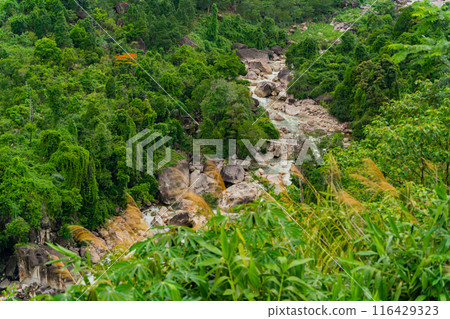 A mountain river in a gorge. A mountain river in a gorge. 116429323