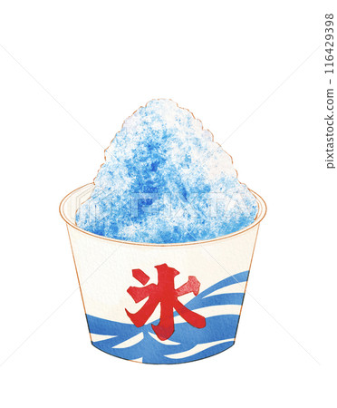 Shaved ice Ramune Transparent Hand-drawn Illustration 116429398